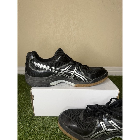 Asics Mens Gel-1130v Black/silver Volleyball Shoes Size 10.5 (B903N)